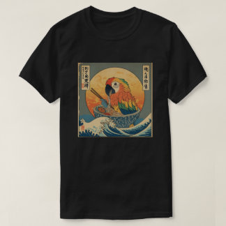 Ramen Japanischer Lustiger Kawaii Baby Papagei Ani T-Shirt