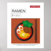 Ramen, japanisches Essen, Vector Art Poster (Vorne)