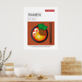 Ramen, japanisches Essen, Vector Art Poster (Küche)