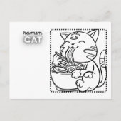 Ramen-Katz-Postkarte * Malvorlage Postkarte (Vorderseite)