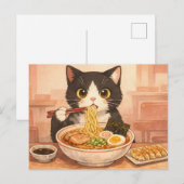 Ramen-Katz-Postkarte Postkarte (Vorne/Hinten)