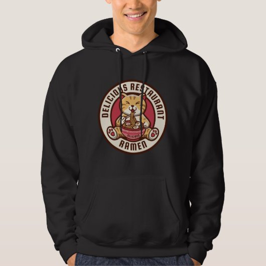Ramen-Katze Hoodie (Vorderseite)