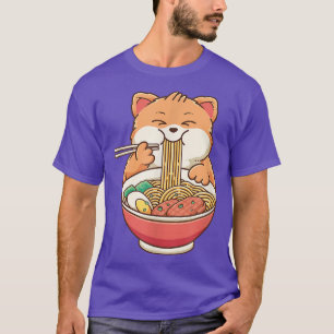 Ramen Katze Kawaii Anime Japanisches Essen Mädchen T-Shirt