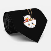Ramen-Katze Kawaii Geschenk für Otakus Krawatte (Gerollt)