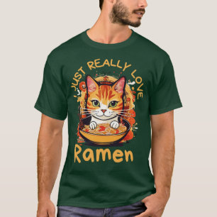 Ramen-Katze Kawaii-Kleidung Otaku-Bekleidung Manga T-Shirt