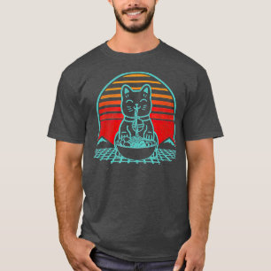 Ramen-Katze Neko Kawaii Anime Japanische Nudeln Re T-Shirt