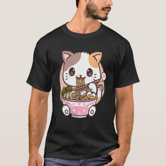 Ramen-Katze Neko T-Shirt (Vorderseite)