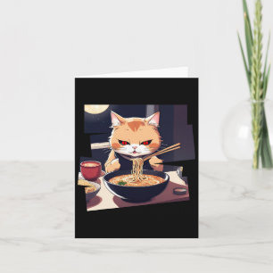 Ramen Kawaii Cat Anime 1 Karte
