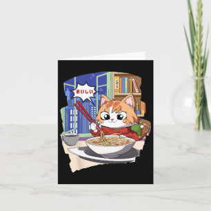 Ramen Kawaii Cat Anime Karte