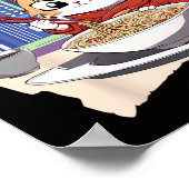 Ramen Kawaii Cat Anime Poster (Ecke)