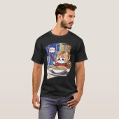 Ramen Kawaii Cat Anime T-Shirt (Vorne ganz)