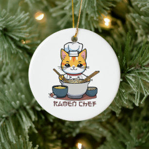 Ramen-Koch Keramik Ornament