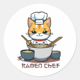 Ramen-Koch Runder Aufkleber