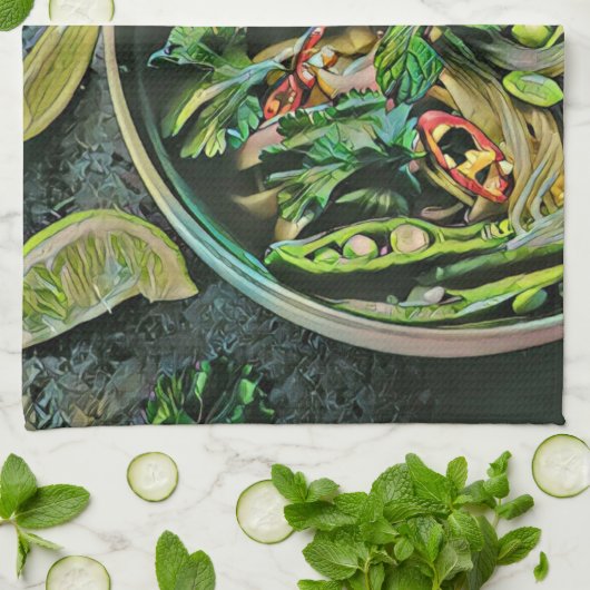 Ramen-Kunstwerk Geschirrtuch (Gefaltet)