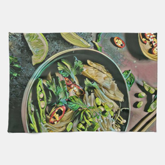 Ramen-Kunstwerk Geschirrtuch (Horizontal)