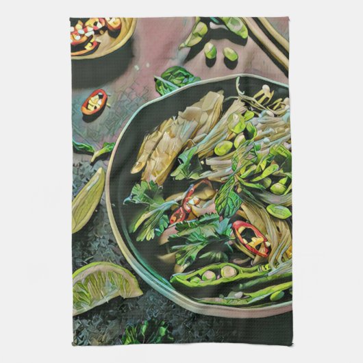 Ramen-Kunstwerk Geschirrtuch (Vertikal)