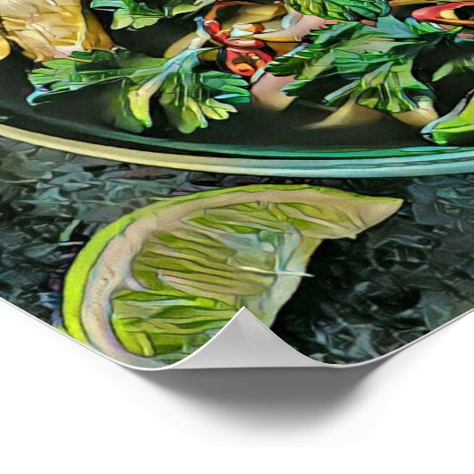 Ramen-Kunstwerk Poster (Ecke)