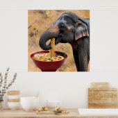 Ramen-liebender Riese Poster (Küche)