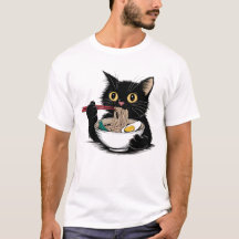 Ramen-Liebhaber-Schwarze Katze
