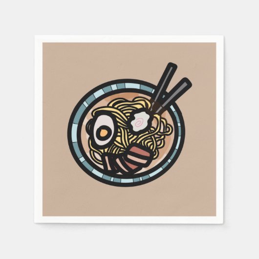 Ramen liebt niedliches Japanisch Serviette (Vorderseite)