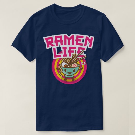 Ramen Life Kawaii Anime Japanisch  T-Shirt (Design vorne)