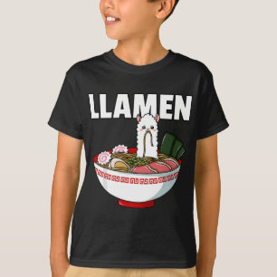 Ramen Llama Noodle Llamen Japanischer Bowl Cup Mis T-Shirt
