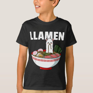 Ramen Llama Noodle Llamen Japanischer Bowl Cup Mis T-Shirt