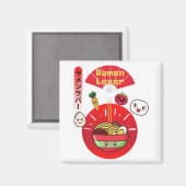 RAMEN LOVER KAWAII STIL MAGNET (Vorderseite/Rückseite)