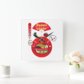 RAMEN LOVER KAWAII STIL QUADRATISCHE WANDUHR (Zuhause)