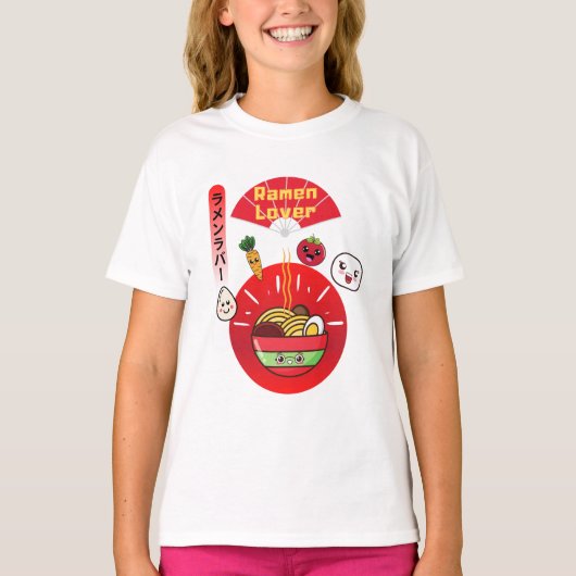 RAMEN LOVER KAWAII STIL T-Shirt (Vorderseite)