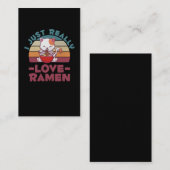 Ramen Lover Niedlich Cat Eating Japanisch Nudeln Visitenkarte (Vorne/Hinten)