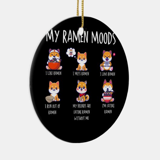 Ramen Lover Shiba Inu Dog Japanese Noodles Ramen M Keramik Ornament (Rechts)