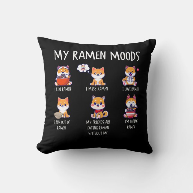 Ramen Lover Shiba Inu Dog Japanese Noodles Ramen M Kissen (Vorderseite)