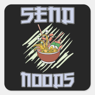 Ramen Lover Team perfektes Geschenk Quadratischer Aufkleber