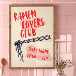 Ramen Lovers Club | Küchendekor Poster