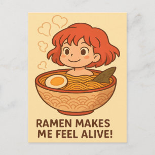 Ramen macht mich lebendig Lustiger Ramen-Liebhaber Postkarte