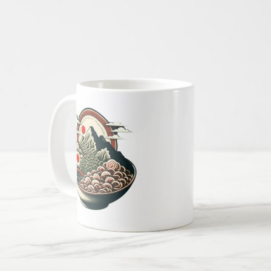 Ramen Mountains Kaffeetasse (Vorderseite Links)