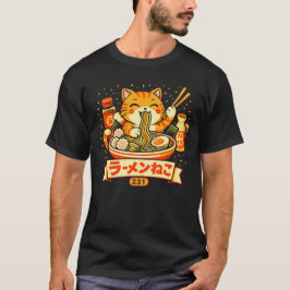 Ramen Neko – Süße japanische Nudelkatze T-Shirt