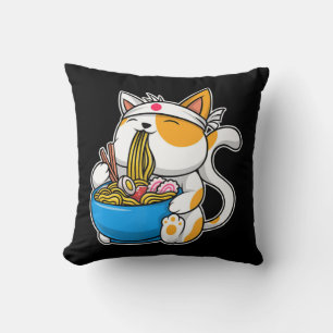 Ramen Niedlich Cat Kawaii Anime Japanisch Food Nek Kissen