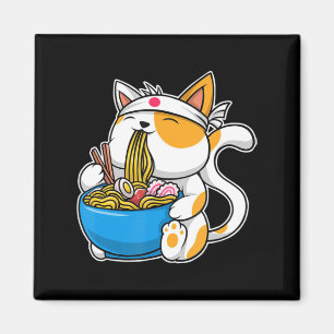 Ramen Niedlich Cat Kawaii Anime Japanisch Food Nek Magnet