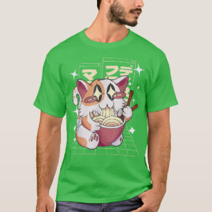 Ramen Niedlich Cat Kawaii Anime T-Shirt Japanisch