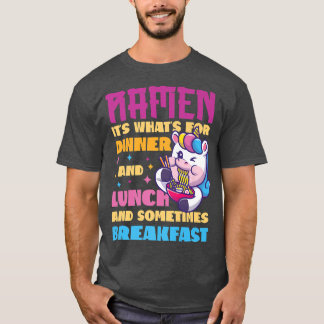 Ramen Noodle Bowl Liebe Japanisch Kawaii Unicorn R T-Shirt
