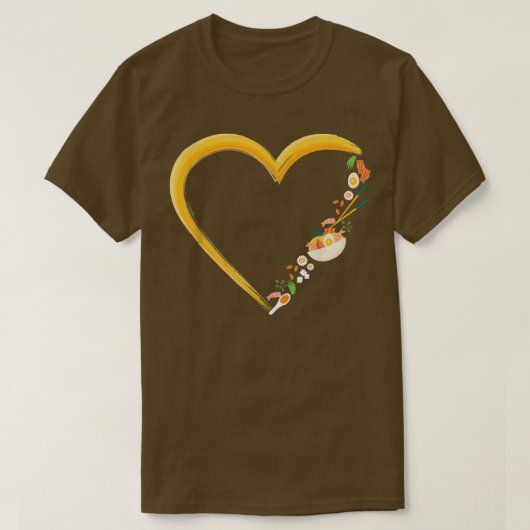 Ramen Noodle Bowl Love Japanese Kawaii Heart T-Shirt (Design vorne)