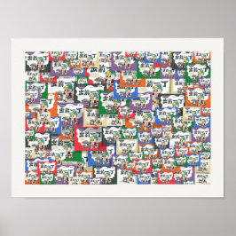 Ramen Noodle Colorful Jigsaw Art Poster