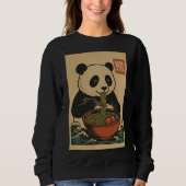 Ramen Noodle Eating: Panda Women's Sweatshirt (Vorderseite)