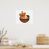 Ramen Noodle Master Funny Japanisches Geschenk Ide Poster (Küche)