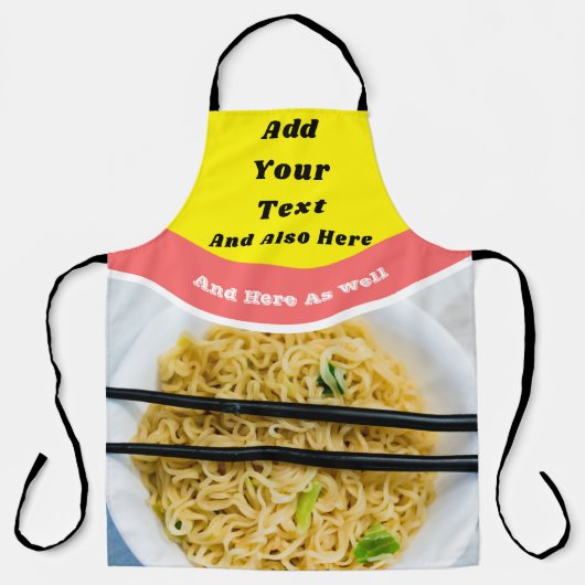 Ramen Noodle Packet Custom Message Funny Schürze (Vorderseite)