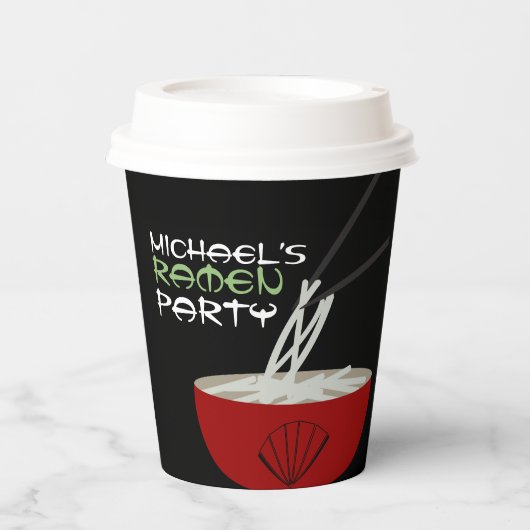 Ramen Noodles Asian Bowl Party Pappbecher (Vorderseite)