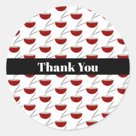 Ramen Noodles Asian Bowl Party Runder Aufkleber