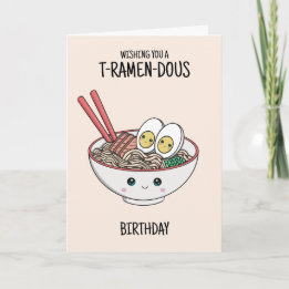 Ramen Noodles Birthday Card Karte